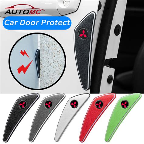 4Pcs Mitsubishi Car Door Side Guard Protector Cover Car Bumper Anti