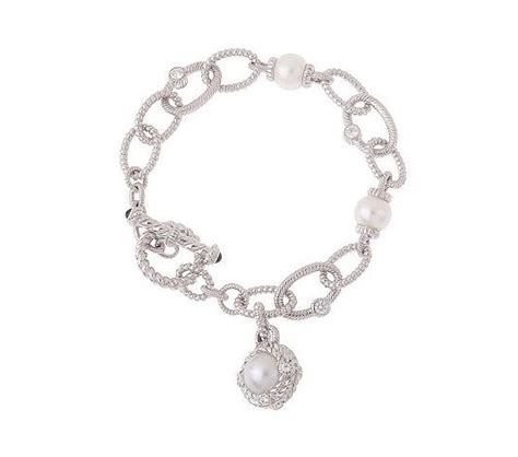 Mabe Pearl Link Bracelet J138989 Mabe Pearl Judith Ripka Qvc Link