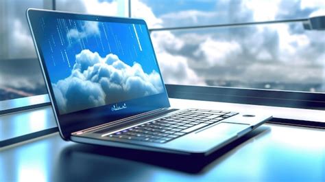 Premium AI Image | Digital Cloud Computing on Laptop HD 8K wallpaper ...