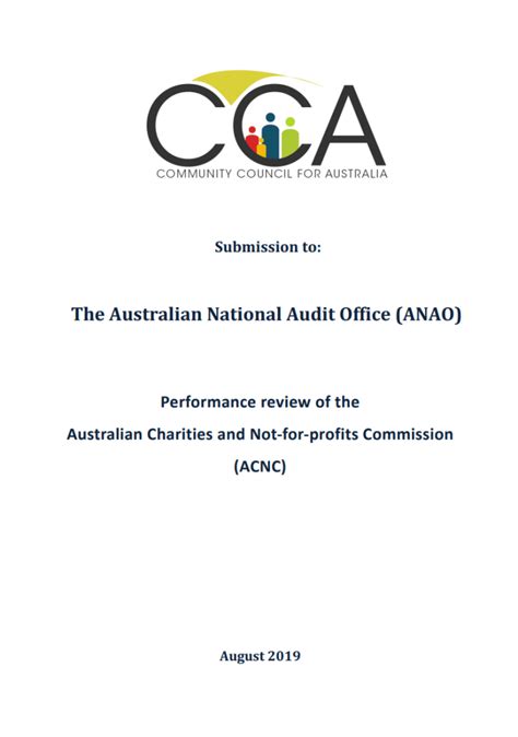 Submission To The The Australian National Audit Office Anao