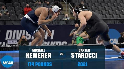 Iowas Michael Kemerer Vs Penn States Carter Starocci 174 Pounds