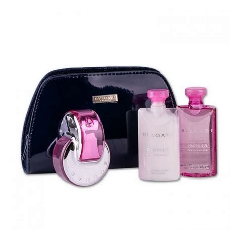 BVLGARI OMNIA PINK SAPPHIRE EDT 65ML 75ML BL 75ML SG POUCH SET