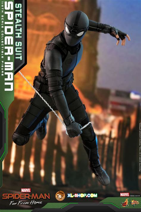 Hot Toys MMS Spider Man Far From Home Th Scale Spider Man Stealth Suit