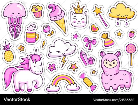 Set Of Magic Stickers Royalty Free Vector Image