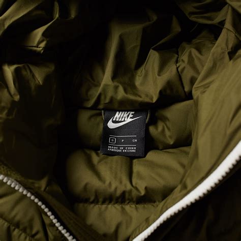 Nike Down Filled Hooded Windrunner Jacket Olive Canvas Black And Sail End Us