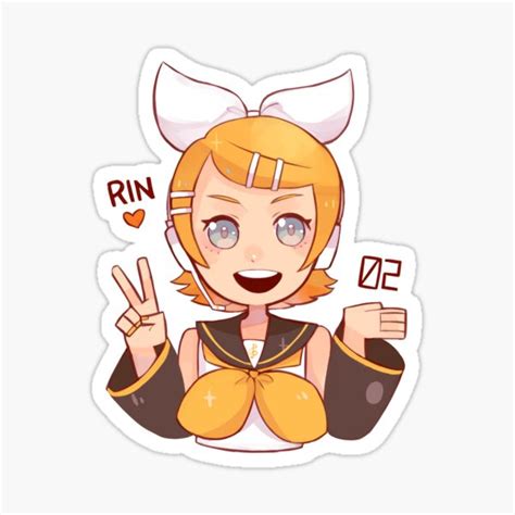 Rin Kagamine Stickers Redbubble