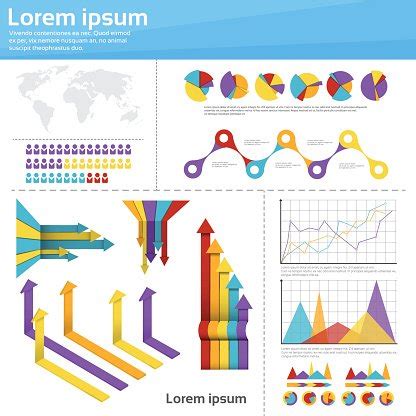 Graph Set Finance Diagram Infographic Icon Financial Business Chart ...