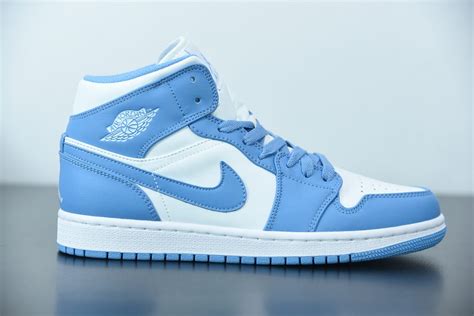 Air Jordan 1 Mid ‘unc Whiteuniversity Blue White For Sale Fit