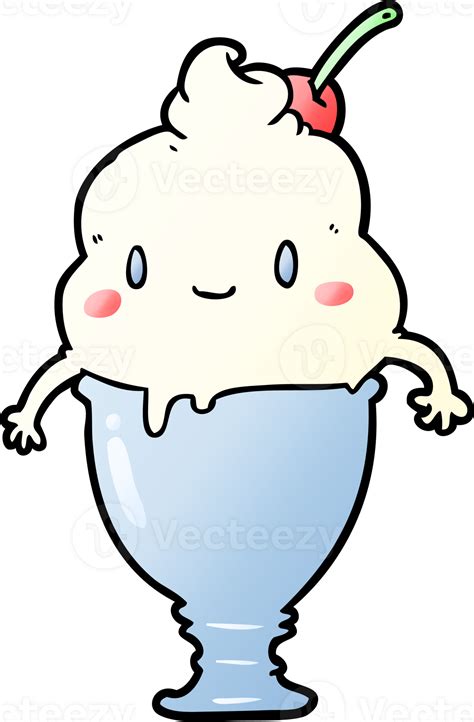 Cute Cartoon Ice Cream Drawing 46996041 Png