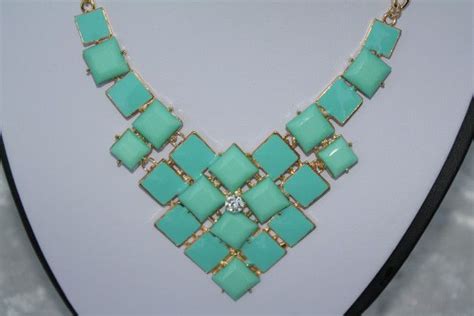 Kette Mit Metallelementen In Mint Und Strass Kette Schmuck Mint