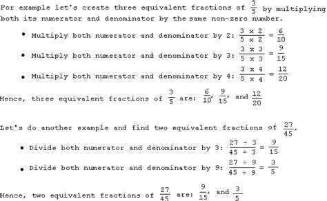 Calculating Equivalent Fractions