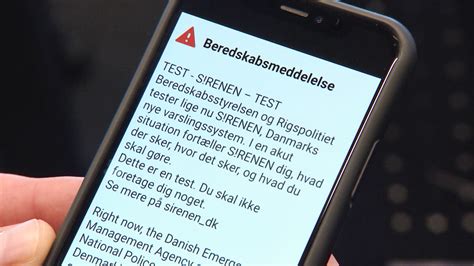 Sirenevarsel P Mobil Kom Ud Til Procent Af Danskerne Indland Dr