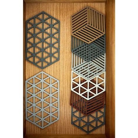 DESSOUS DE PLAT EN SILICONE HEXAGON TERRACOTTA ZONE DENMARK Ambiance