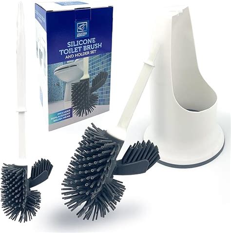 Silicone Toilet Brush Set Modern Easy Clean Long Handled Toilet Brush