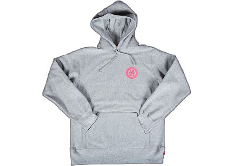 Supreme Disrupt Hooded Sweatshirt Grey Mens Ss15 Us