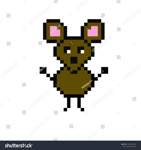 Rat Pixel Art Stock Vector Royalty Free 1373861897 Shutterstock