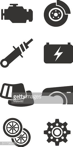 Auto Parts Icon Set Part One Stock Clipart Royalty Free FreeImages