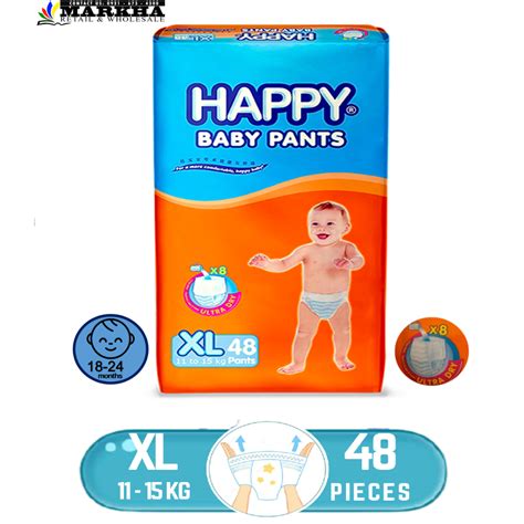 Happy Baby Pants Xl Diaper X48pcs Shopee Malaysia