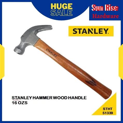 Stanley 16 Oz Curved Claw Wood Handle Nailing Hammer Tukul Besi