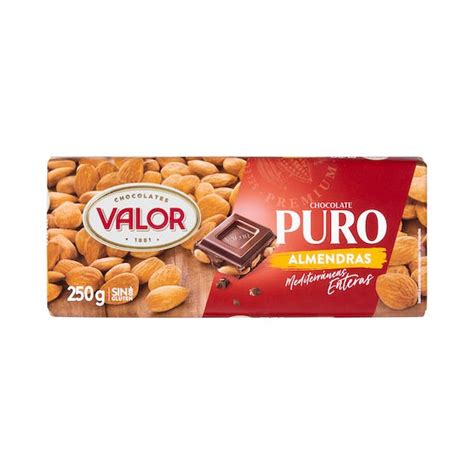 Chocolate Puro Valor Con Almendras Enteras Mercadona