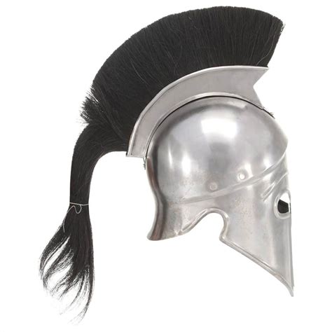 Greek Warrior Helmet Antique Replica LARP Silver Steel