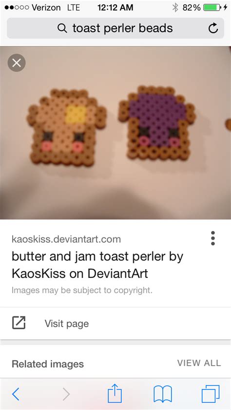 Jam Toast Perler Beads Crochet Necklace Mario Characters