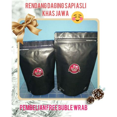 Jual Rendang Daging Sapi Khas Jawa Kemasan Pouch Grm Shopee Indonesia