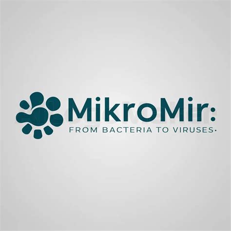 logo design  microbe search discover  microscopic world