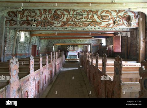 Interior of the Old Ardal Church, Ardal, Hjelmeland, Rogaland, Norway Stock Photo - Alamy