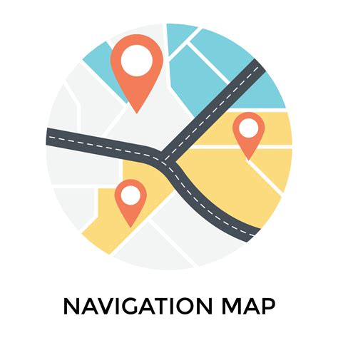 Trendy Navigation Map 15035580 Vector Art at Vecteezy