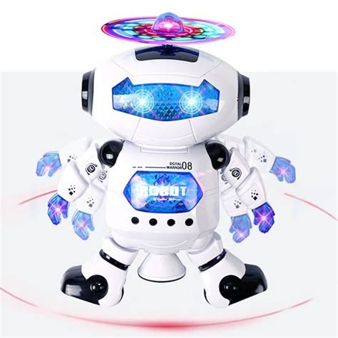 VGEBY jouet de robot d enfant 360 éclairage rotatif danse robot