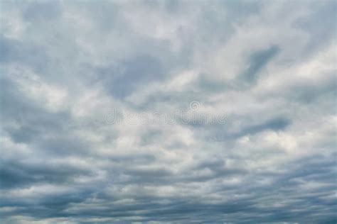 Cloudy Autumn Sky Autumn Sky With Dark And Gray Clouds Stock Image