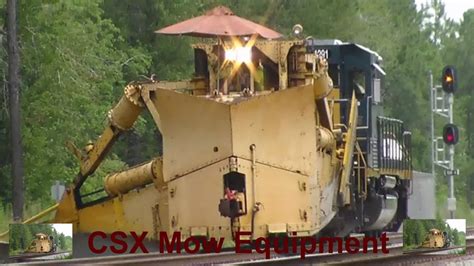 Csx Trains 2017 Csx Mow Equipment Youtube