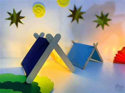 Popsicle Stick Tent Craft