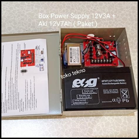 Jual Box Power Supply 12V 3A Psu 3A Batteray Aki Baterai 12V 7Ah