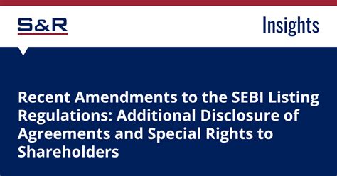 Recent Amendments To The Sebi Listing Regulations Additional