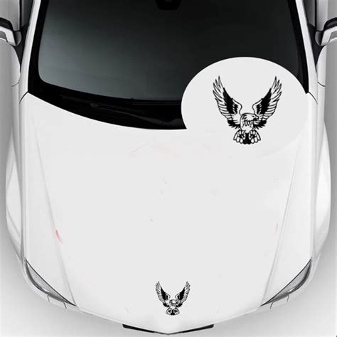 2pcs Eagle Emblem Car Front Hood Fenders Trunk Tailgate Decal Sticker