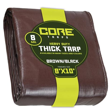 Core Tarps Ft X Ft Brown Black Mil Heavy Duty Polyethylene