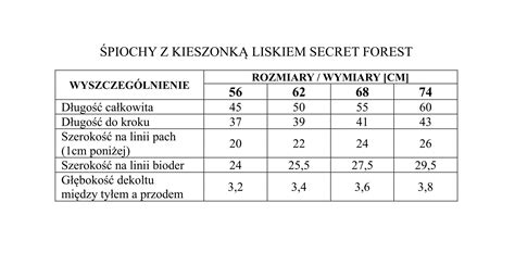 Śpiochy z kieszonką liskiem Secret Forest curry Sklep Pinokio