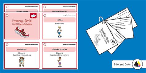 After School Running Club Cool Down Activity Cards Twinkl