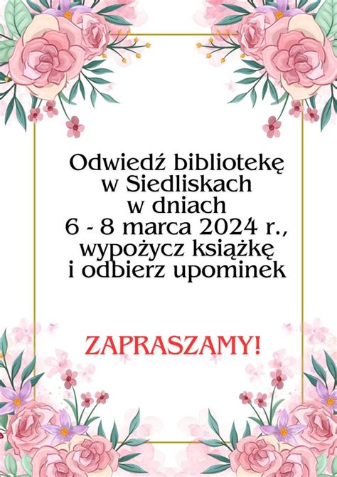 Akcja Dzień Kobiet Gminna Biblioteka Publiczna w Lubeni