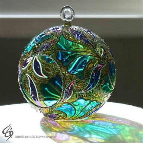 Pin By Serpil Serdar On Turkuaz Handmade Christmas Ornaments Glass