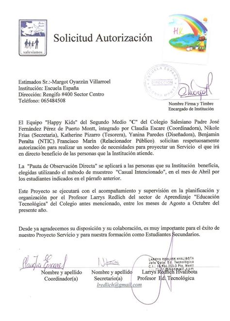 Solicitud De Permiso Para Faltar A Clases