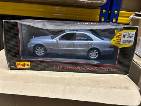 Maisto Mercedes Benz S Class 1998 Silver 1 18 Scale Hobbies Toys