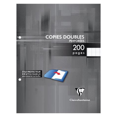 CLAIREFONTAINE Copies doubles blanches perforées 17 x 22 200