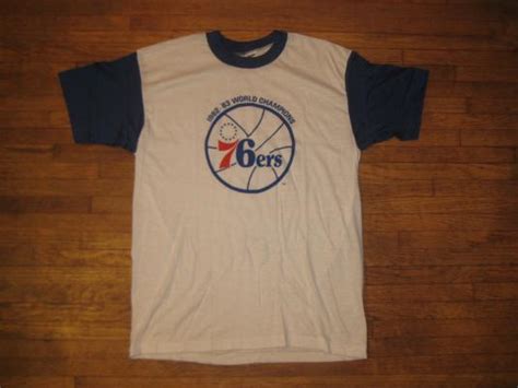 Vintage 1983 Philadelphia 76ers World Champs T Shirt Defunkd