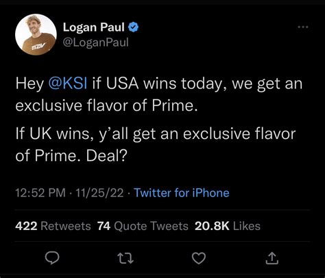 Dexerto On Twitter Logan Paul Makes A Bet With Ksi Over A New Prime