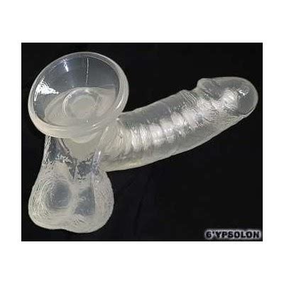 Pênis De Silicone Ou Dildo Bole Clear Vertebra De 18Cm Sex Shop