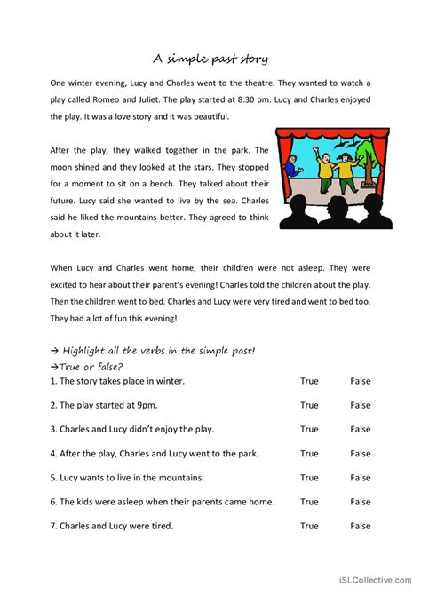 A Simple Past Story English Esl Worksheets Pdf Doc