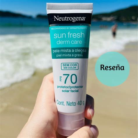 Protector solar Neutrogena sun fresh para piel grasa reseña Derm